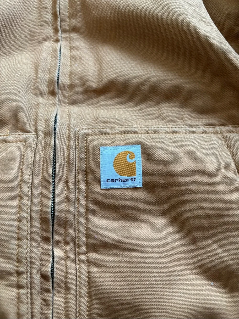 Carhartt Kids Caramel Brown Hooded Puffer Jacket